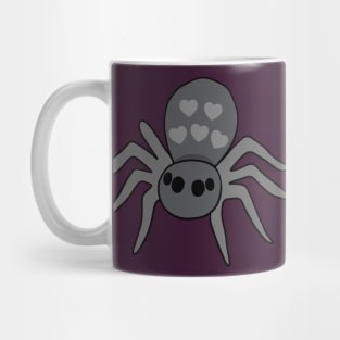 Halloween Spider with Hearts Mug